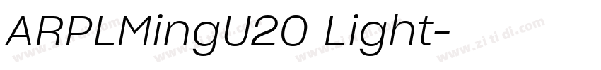 ARPLMingU20 Light字体转换